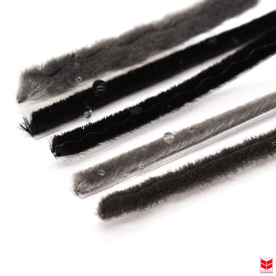 CLJ Schwarzer Wetterstreifen Mohair Streifen für Staubdichte Insektdichte Schalldichte Funktion 3-25mm Stapelhöhe und 3-50mm Breite