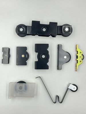 Custom Aluminium-Türzubehör Schiebetür und Fensterrolle mit schwarzem Rahmen