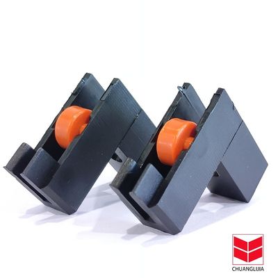 Custom L-Form Aluminium Schiebetür Glas Boden Roller Nylon Einzelrad für kommerzielle