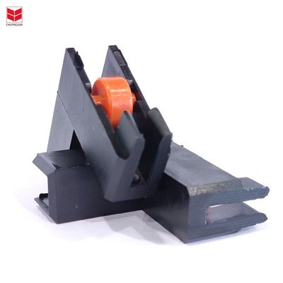 Custom L-Form Aluminium Schiebetür Glas Boden Roller Nylon Einzelrad für kommerzielle