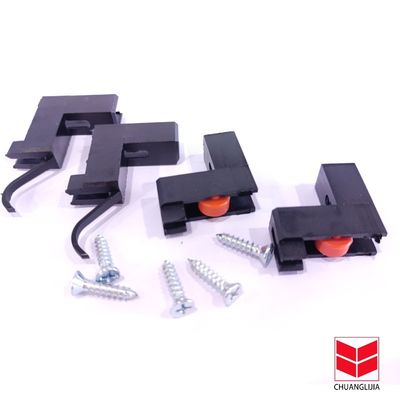 Custom L-Form Aluminium Schiebetür Glas Boden Roller Nylon Einzelrad für kommerzielle