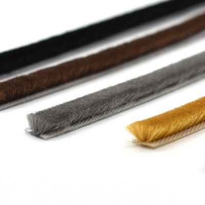 7*10mm Stapelhöhe 3-25mm Silikon-Wetterstreifen-Bürste zum Versiegeln von Türen in Farben SCHWARZ/GRAU/BRAUN/WEISS