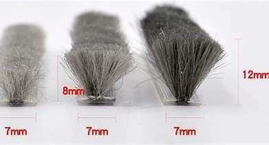Aluminiumlegierung Streifen Bürste Wetter Stripping Apposite Tür Siegel Streifen für Schiebetüren Stapel Höhe 3-25mm / Breite 3-50mm