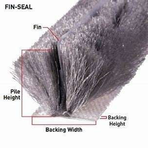 Aluminiumlegierung Streifen Bürste Wetter Stripping Apposite Tür Siegel Streifen für Schiebetüren Stapel Höhe 3-25mm / Breite 3-50mm
