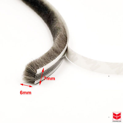 Aluminiumlegierung Streifen Bürste Wetter Stripping Apposite Tür Siegel Streifen für Schiebetüren Stapel Höhe 3-25mm / Breite 3-50mm