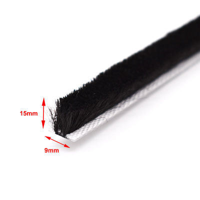 100% PP 3p Grau Schwarz Fenster und Tür Silizium wasserdicht Stapel Plastik Wetterstreifen 3-50mm Breite 3-25mm Stapelhöhe