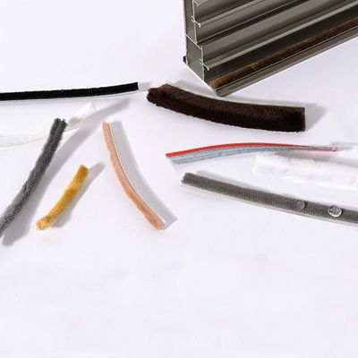 100% PP-Wollstapel Aluminium-Fenster-Wetterstreifen für Fenster- und Türzubehör Farben Schwarz/Grau/Braun/Weiß/Anderes