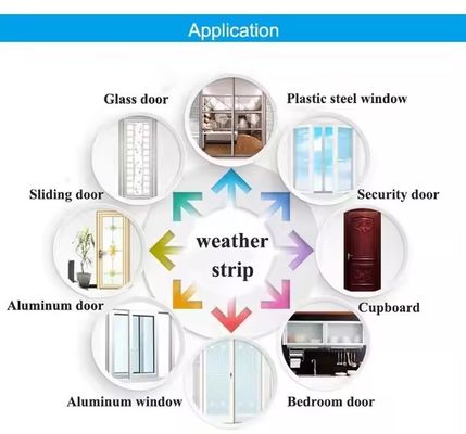 Modernes Design Staubdichtes Winddichtes Pfahl Wetterstreifen für Tür und Fenster Einfache Wartung